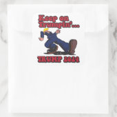 Sticker Carré Continuez sur Trumpin Trump 2024 (Sac)