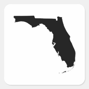 Sticker Carré Contour d'état de la Floride