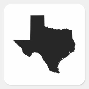 Sticker Carré Contour d'état du Texas