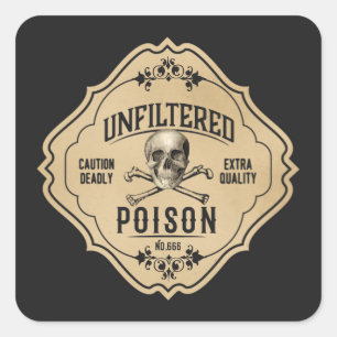 Sticker Carré Contre-gorge cool Halloween potion sorcière