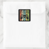Sticker Carré Contrôleur de jeu Gamer (Sac)