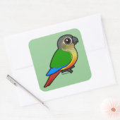 Sticker Carré Conure à côté jaune Birdorable (Enveloppe)