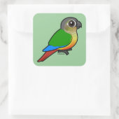 Sticker Carré Conure à côté jaune Birdorable (Sac)