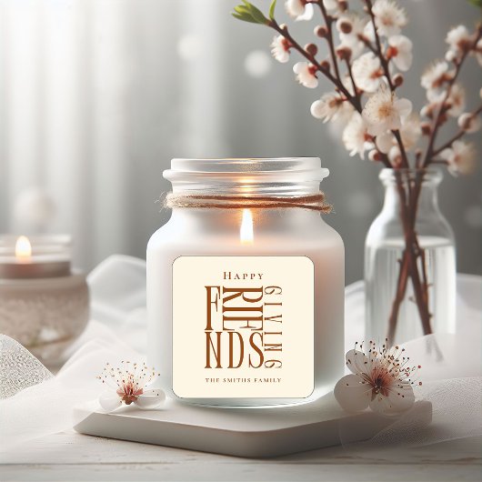 Sticker Carré Convivialité moderne automne élégant