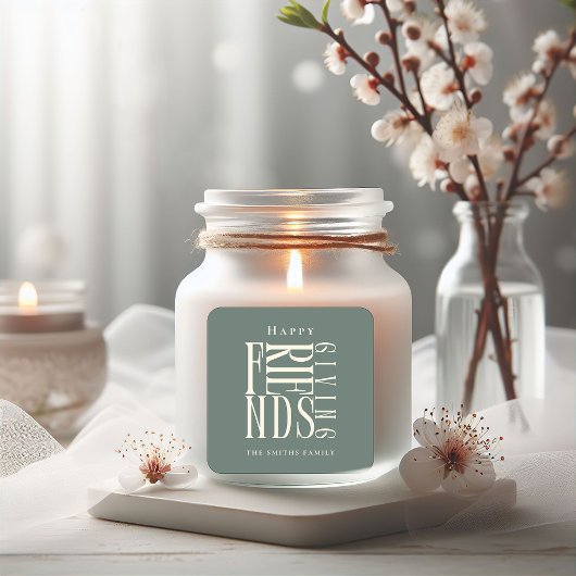 Sticker Carré Convivialité moderne automne élégant