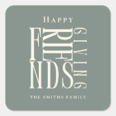 Sticker Carré Convivialité moderne automne élégant (Devant)