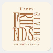 Sticker Carré Convivialité moderne automne élégant (Devant)