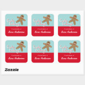 Sticker Carré Cookie Exchange, Gingerbread, From the Kitchen of (Feuille)