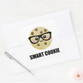 Sticker Carré Cookie intelligent drôle (Enveloppe)