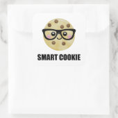 Sticker Carré Cookie intelligent drôle (Sac)