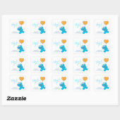 Sticker Carré Cookie Monster 1er anniversaire Merci (Feuille)