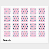 Sticker Carré Cookie Monster and Cookies Pink Pattern (Feuille)