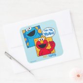 Sticker Carré Cookie Monster & Elmo | Ha Ha Ouais (Enveloppe)