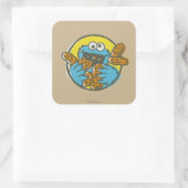 Sticker Carré Cookie Monster Rétro (Sac)