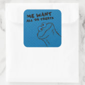 Sticker Carré Cookie Monster - Tous les 'Da Traitements! (Sac)