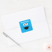 Sticker Carré Cookie Monster | Un cadeau de - Anniversaire (Enveloppe)