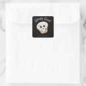 Sticker Carré Cookie sucre crâne éffrayant (Sac)