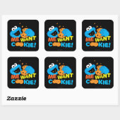 Sticker Carré Cookie veut un cookie (Feuille)