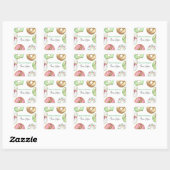 Sticker Carré Cookies beignets de Noël - baby shower plaque (Feuille)