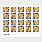 Sticker Carré Cookies d'Halloween ! (Feuille)