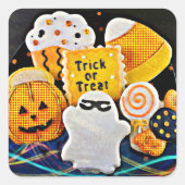 Sticker Carré Cookies d'Halloween ! (Devant)