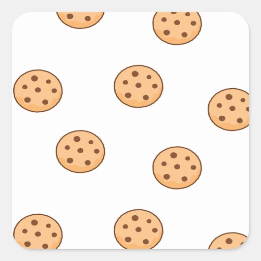 Sticker Carré cookies sur blanc (Devant)