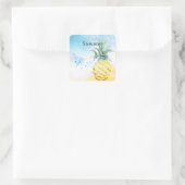 Sticker Carré Cool Ananas été (Sac)