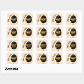 Sticker Carré Cool Bee (Feuille)