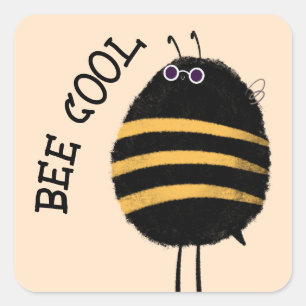 Sticker Carré Cool Bee