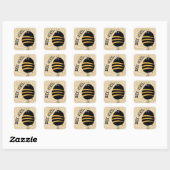 Sticker Carré Cool Bee (Feuille)