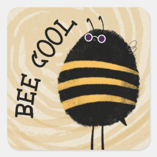 Sticker Carré Cool Bee