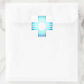 Sticker Carré Cool Blue Zia (Sac)