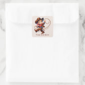 Sticker Carré Cool boys Cowboy ajouter du texte (Sac)