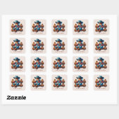 Sticker Carré Cool Cowboy ajouter du texte (Feuille)
