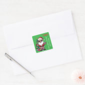 Sticker Carré Cool Custom From Santa Claus Christmas Gift Square (Enveloppe)
