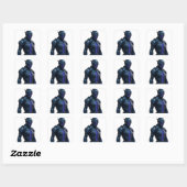 Sticker Carré Cool futuriste conception robot haute qualité (Feuille)