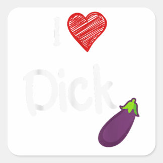Sticker Carré Cool Gay pride Citation I Love Dick Funny Gay prid