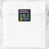 Sticker Carré Cool Girls Détection Metal Detector Filles Filles  (Sac)