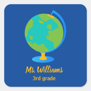 Sticker Carré cool Globe