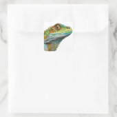 Sticker Carré Cool look Lizard AI Art (Sac)