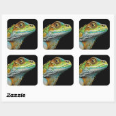 Sticker Carré Cool look Lizard AI Art (Feuille)