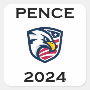 Sticker Carré Cool Patriotique Mike Pence 2024 Élection Eagle