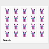 Sticker Carré Cool Pink Llama ! (Feuille)