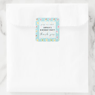 Sticker Carré Cool Summer Popsicle Anniversaire