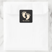 Sticker Carré Cool tan baby feet black  (Sac)