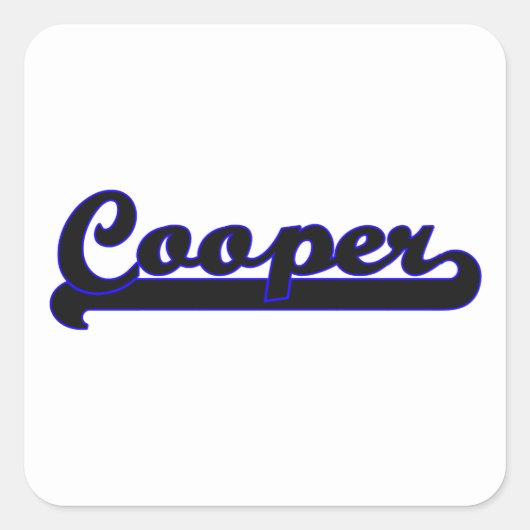 Sticker Carré Cooper Classic Job Design (Devant)