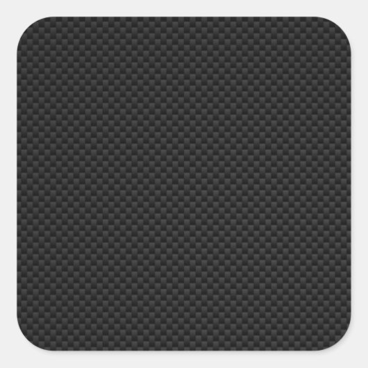 Sticker Carré Copie noire de style de fibre de carbone (Devant)