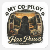 Sticker Carré Copilote Newfie (Devant)