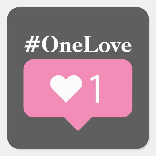 Sticker Carré coque iphone Coque-Mate #OneLove (Devant)