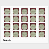 Sticker Carré Coque miroir représentant des scènes courtoises, c (Feuille)